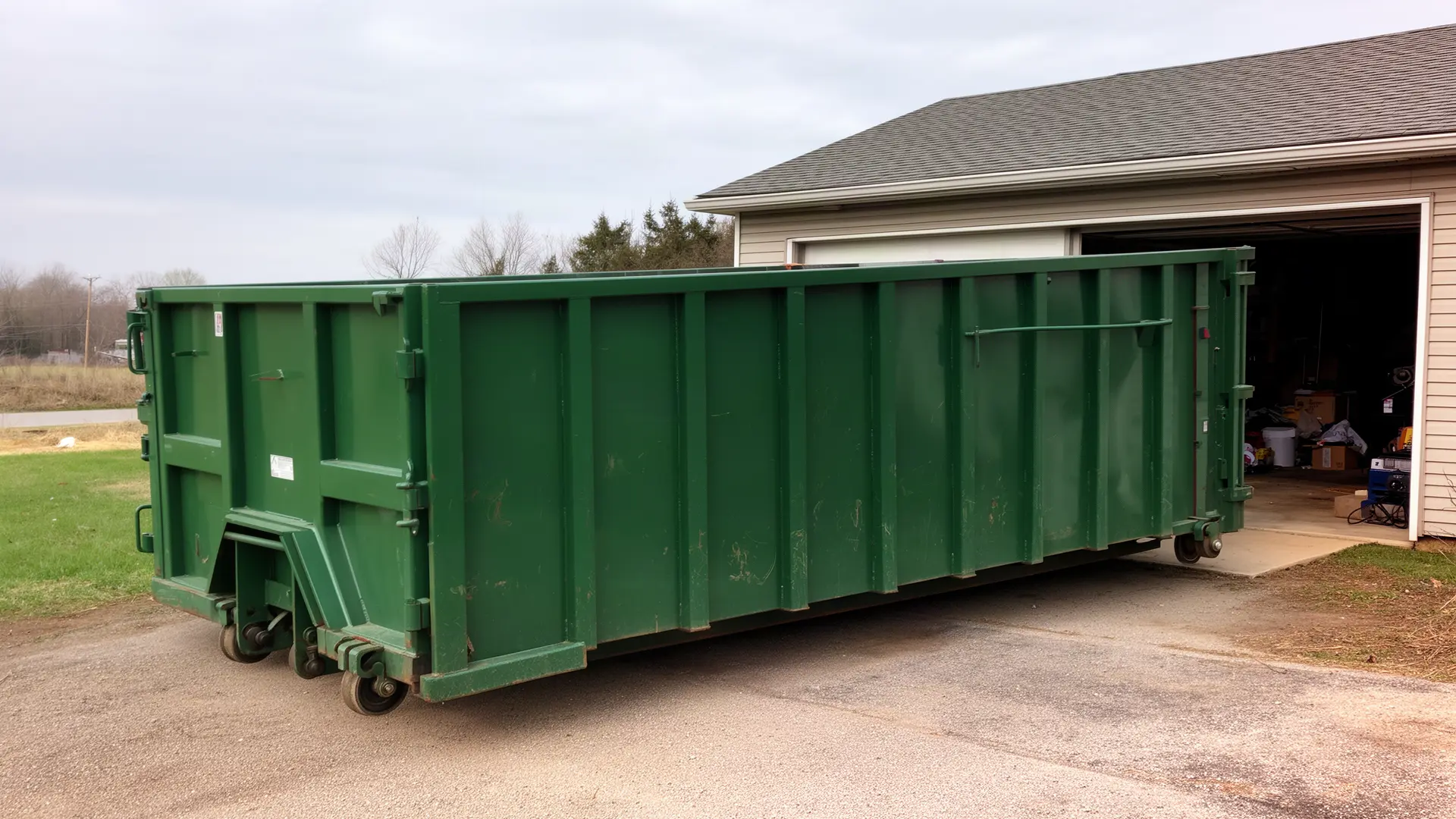 Roll-off dumpster from Prairie Rock Dumpster Rental in St. Louis, MO